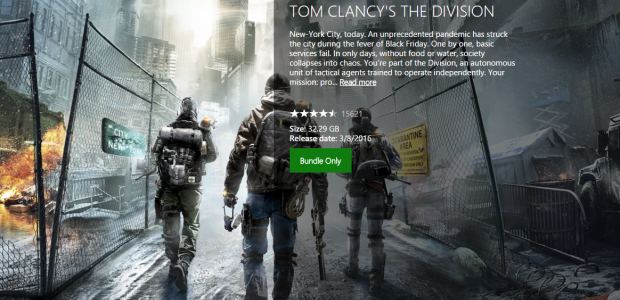 The Division Xbox One Size Revealed